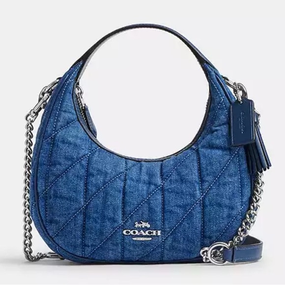 Coach Carmen Denim Quilted Mini Bag - Picture 1 of 9